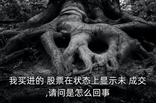 我買進(jìn)的 股票在狀態(tài)上顯示未 成交,請(qǐng)問(wèn)是怎么回事