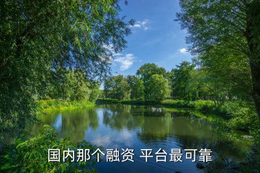 國內那個融資 平臺最可靠