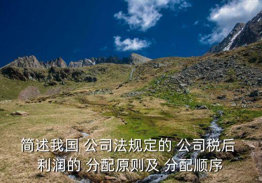 簡(jiǎn)述我國 公司法規(guī)定的 公司稅后 利潤(rùn)的 分配原則及 分配順序
