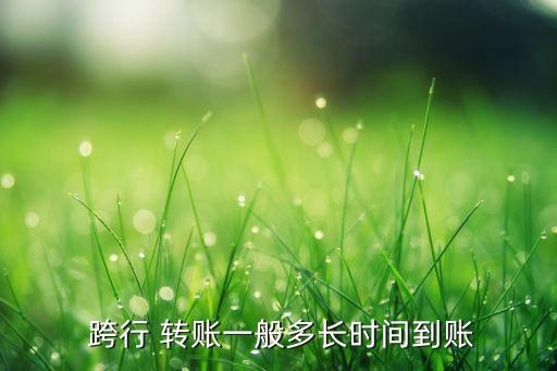  跨行 轉(zhuǎn)賬一般多長時(shí)間到賬