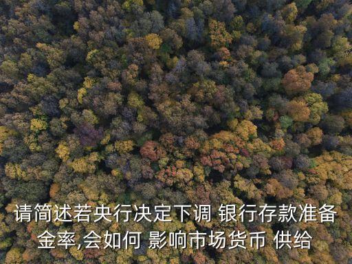 請(qǐng)簡(jiǎn)述若央行決定下調(diào) 銀行存款準(zhǔn)備金率,會(huì)如何 影響市場(chǎng)貨幣 供給
