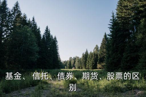 基金、 信托、債券、期貨、股票的區(qū)別