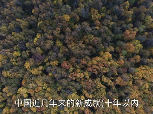中國(guó)近幾年來(lái)的新成就(十年以?xún)?nèi)