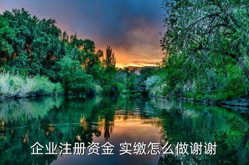 企業(yè)注冊資金 實(shí)繳怎么做謝謝