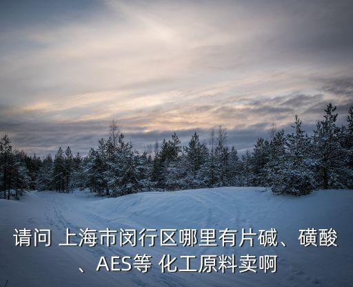 請問 上海市閔行區(qū)哪里有片堿、磺酸、AES等 化工原料賣啊