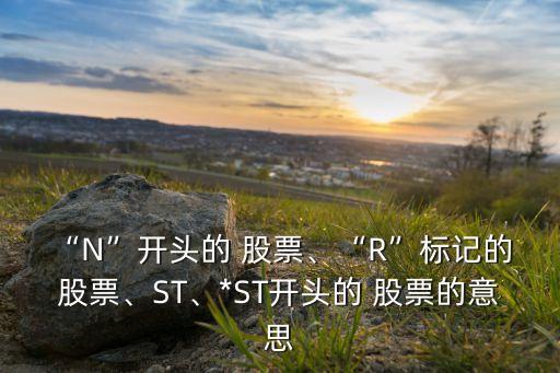 “N”開頭的 股票、“R”標記的 股票、ST、*ST開頭的 股票的意思