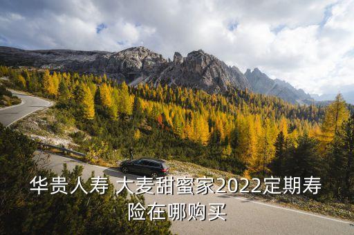 華貴人壽 大麥甜蜜家2022定期壽險(xiǎn)在哪購(gòu)買(mǎi)