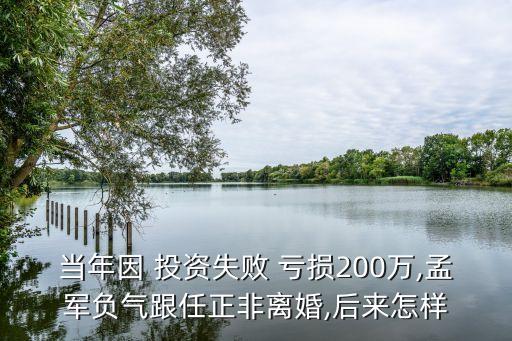 中國(guó)投資虧損,投資失敗虧損200萬