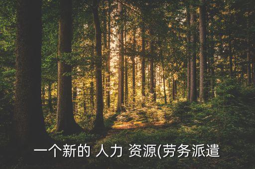 一個新的 人力 資源(勞務派遣