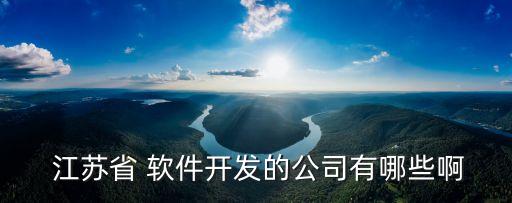  江蘇省 軟件開(kāi)發(fā)的公司有哪些啊