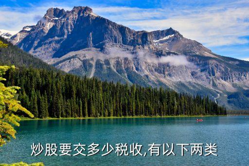 炒股要交多少稅收,有以下兩類(lèi)