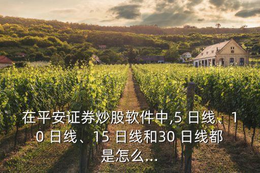 在平安證券炒股軟件中,5 日線、10 日線、15 日線和30 日線都是怎么...