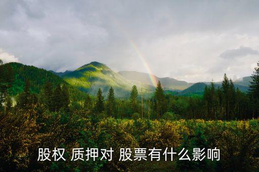 股權 質(zhì)押對 股票有什么影響