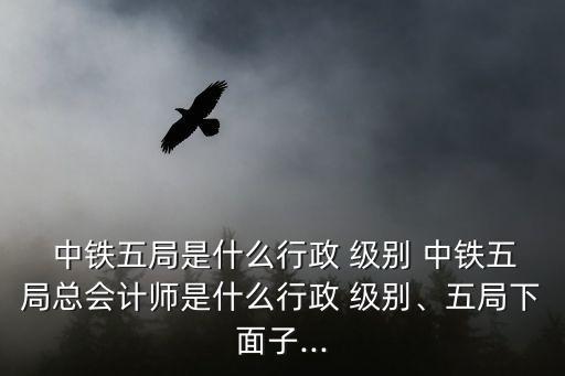  中鐵五局是什么行政 級別 中鐵五局總會計師是什么行政 級別、五局下面子...