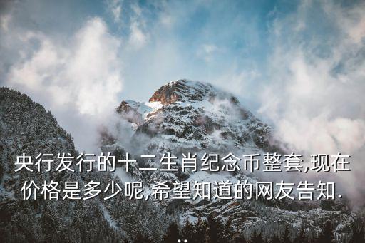 央行發(fā)行的十二生肖紀念幣整套,現(xiàn)在價格是多少呢,希望知道的網友告知...