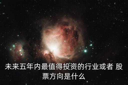 未來五年內最值得投資的行業(yè)或者 股票方向是什么
