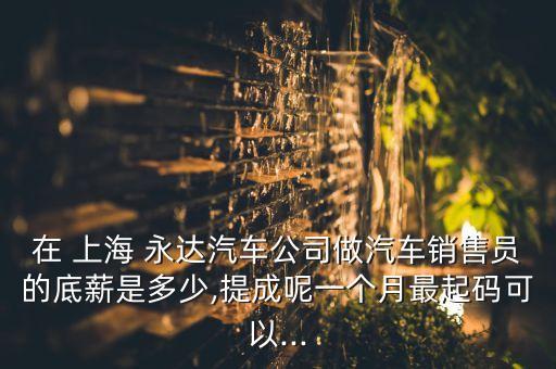 上海永達(dá)專(zhuān)車(chē)司機(jī),上海專(zhuān)車(chē)司機(jī)一個(gè)月能掙多少錢(qián)